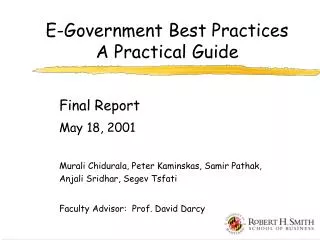 E-Government Best Practices A Practical Guide