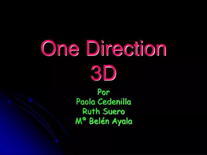 one direction 3d