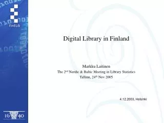 Digital Library in Finland