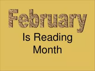 Is Reading Month