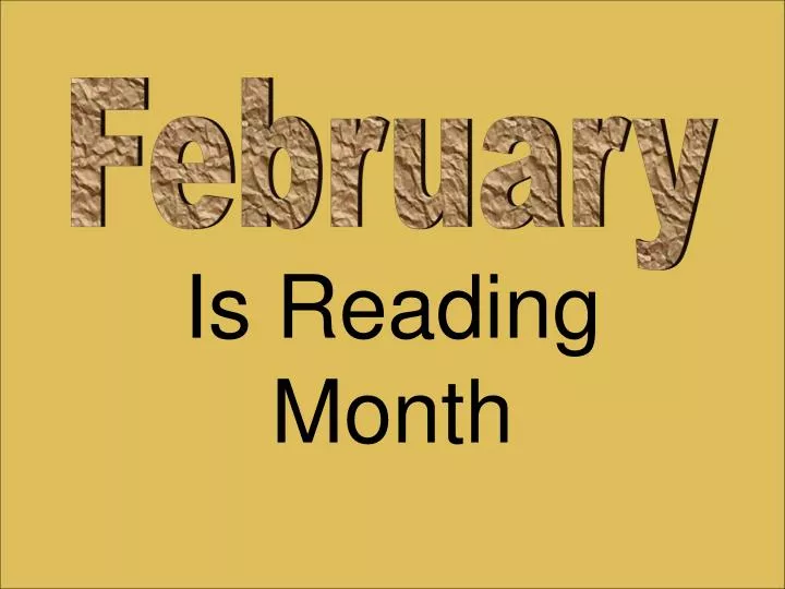 is reading month