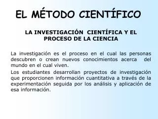 el m todo cient fico