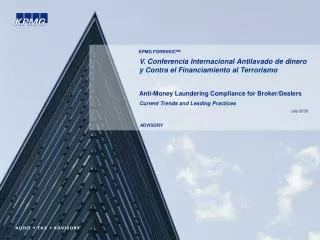V. Conferencia Internacional Antilavado de dinero y Contra el Financiamiento al Terrorismo
