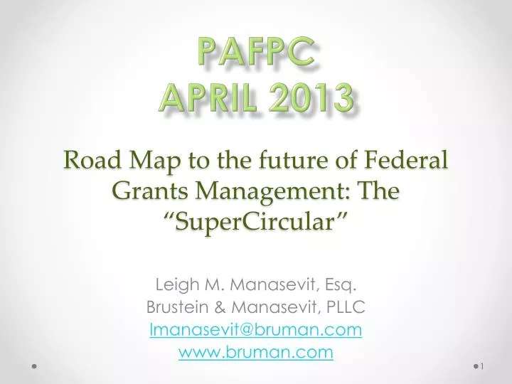 road map to the future of federal grants management the supercircular