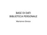 BASE DI DATI BIBLIOTECA PERSONALE - slide 1