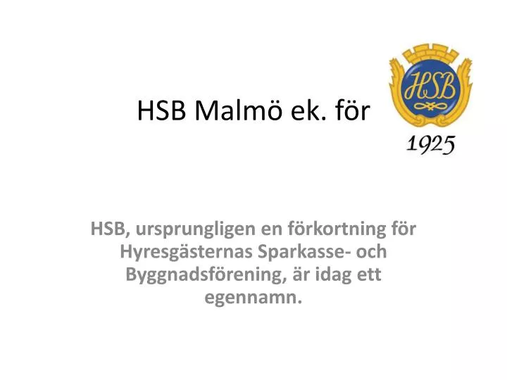 hsb malm ek f r