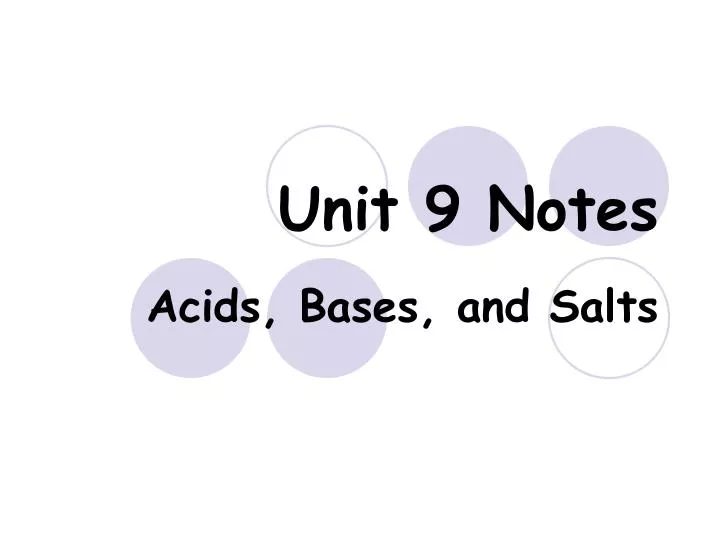 unit 9 notes