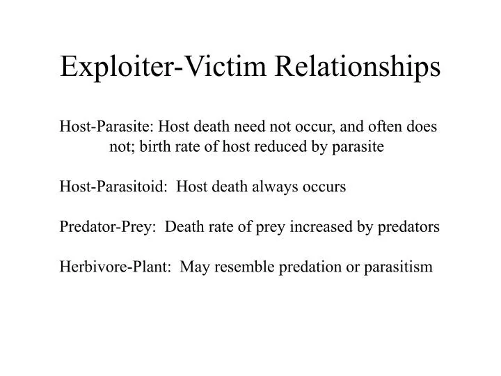exploiter victim relationships