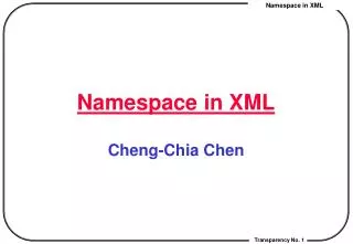 Namespace in XML