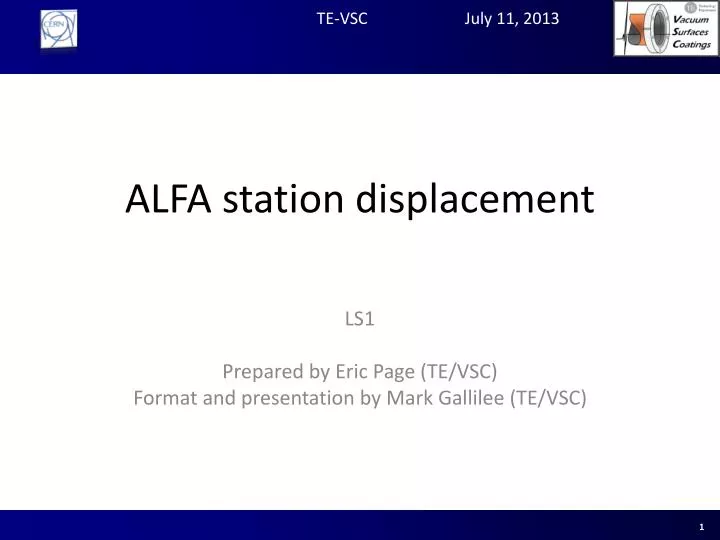 alfa station displacement