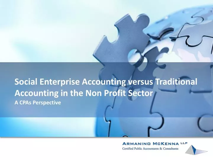 social enterprise accounting versus traditional accounting in the non profit sector