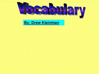 Vocabulary