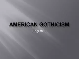 American Gothicism