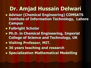 Dr. Amjad Hussain Delwari
