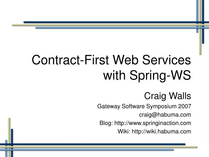 contract first web services with spring ws