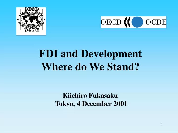 fdi and development where do we stand