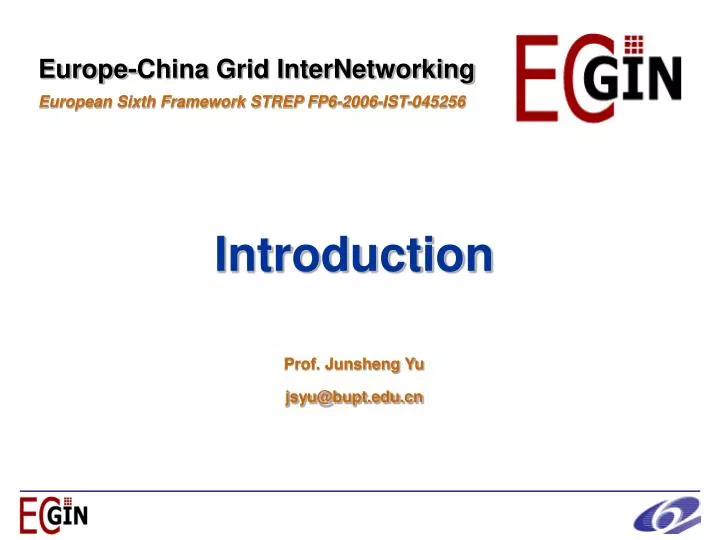 introduction prof junsheng yu jsyu@bupt edu cn