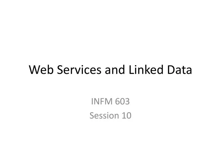 web services and linked data