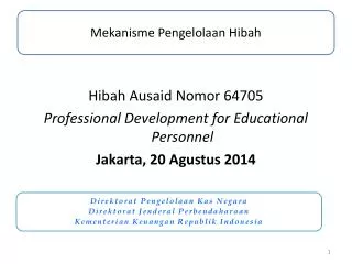 mekanisme pengelolaan hibah