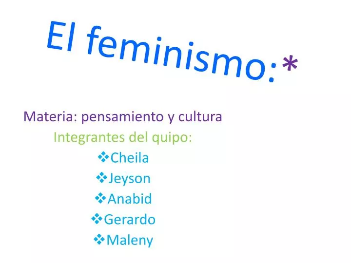 el feminismo