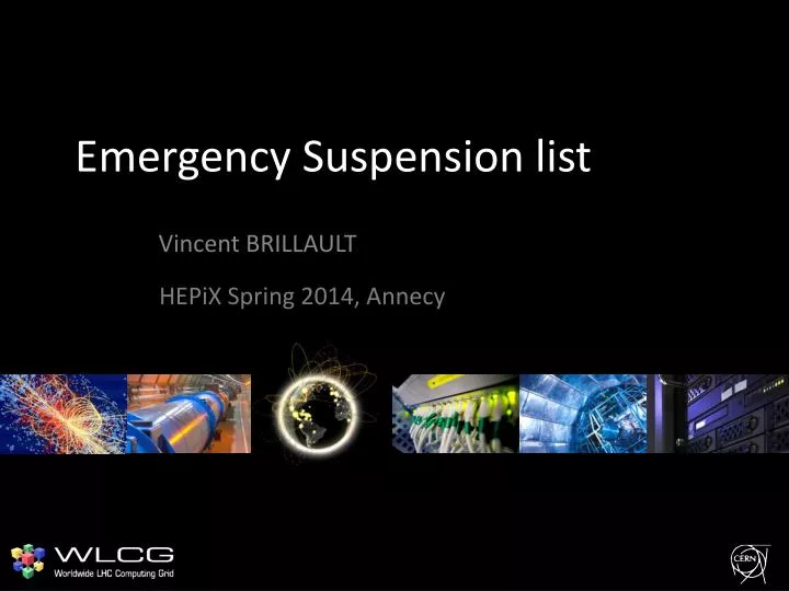 emergency suspension list