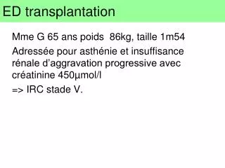 ed transplantation