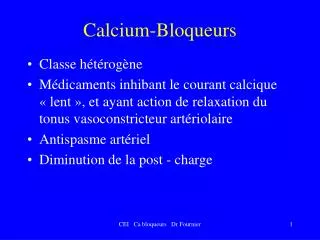 calcium bloqueurs