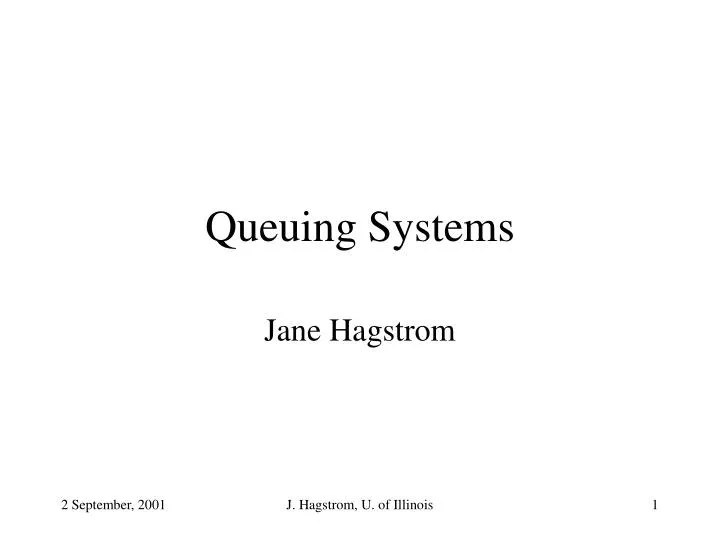 queuing systems