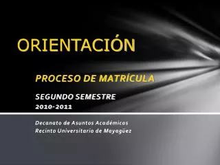orientaci n