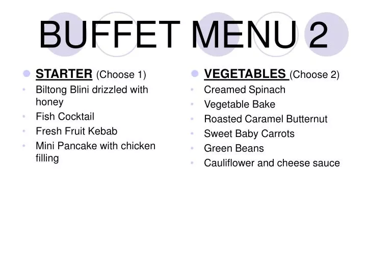 buffet menu 2