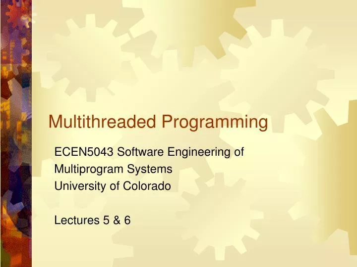 multithreaded programming