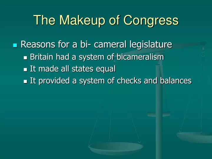 the makeup of congress