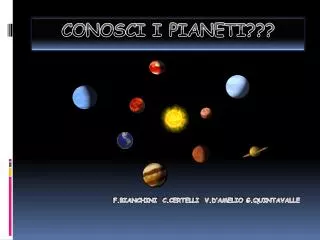 conosci i pianeti