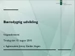 Bæredygtig udvikling - slide 1