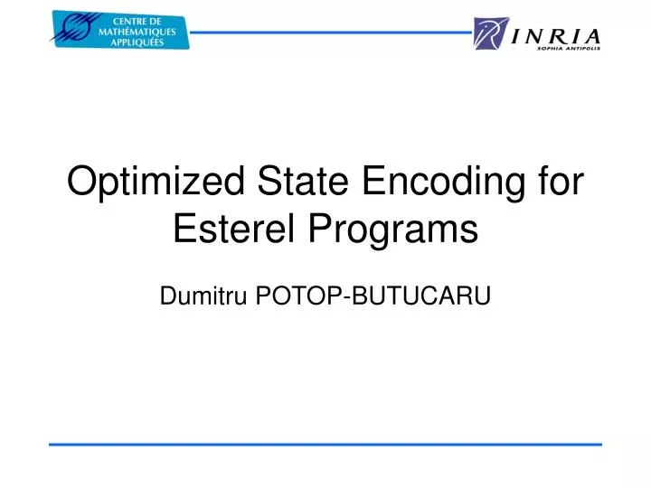 optimized state encoding for esterel programs