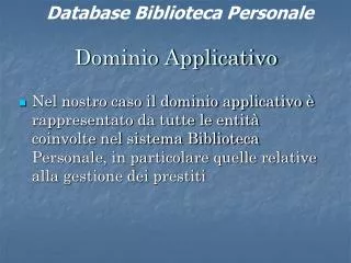 dominio applicativo