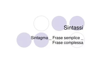 sintassi