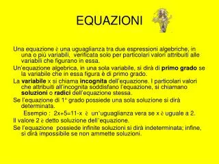equazioni