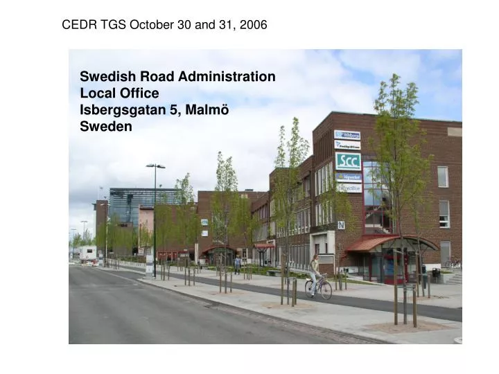 swedish road administration local office isbergsgatan 5 malm sweden