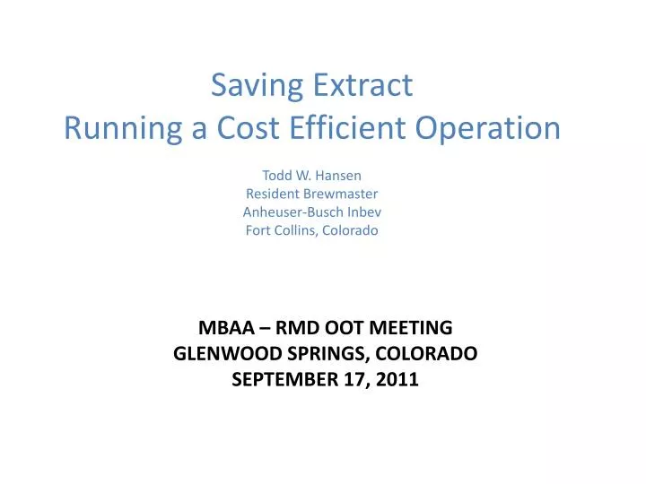 mbaa rmd oot meeting glenwood springs colorado september 17 2011