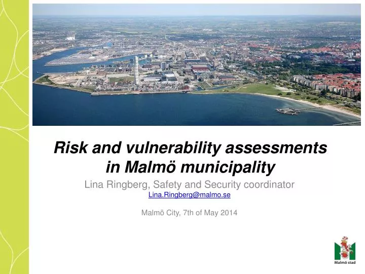risk and vulnerability assessments in malm municipality