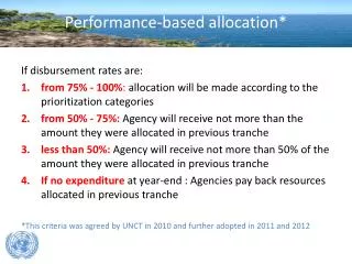 Performance-based allocation*