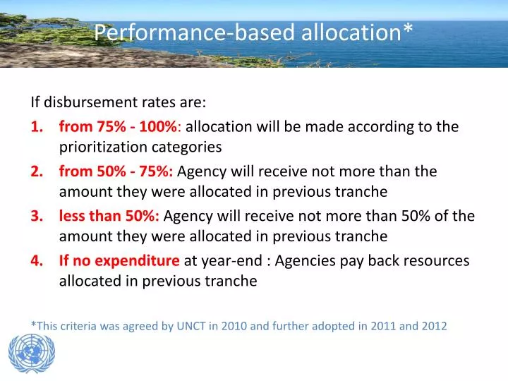 performance based allocation