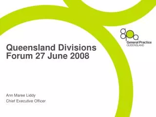 queensland divisions forum 27 june 2008