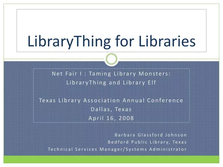 librarything for libraries
