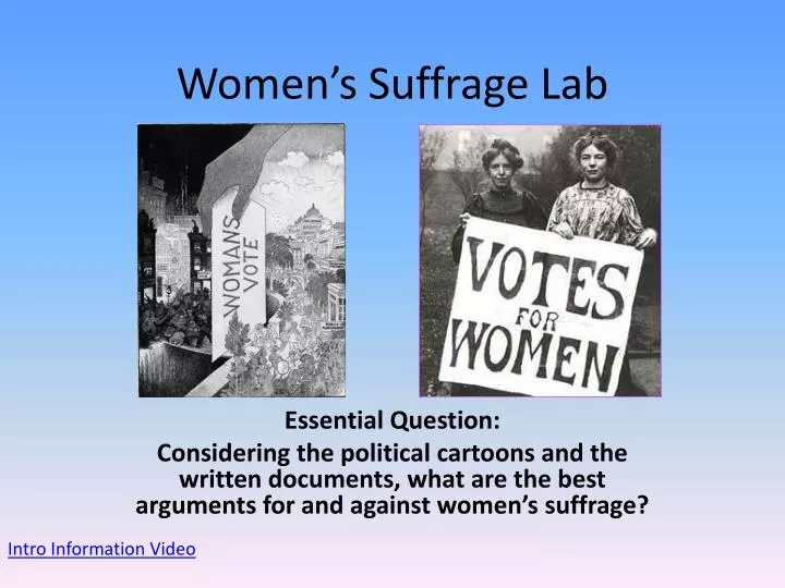 women s suffrage lab