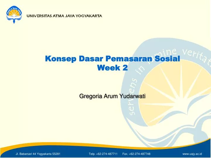 konsep dasar pemasaran sosial week 2