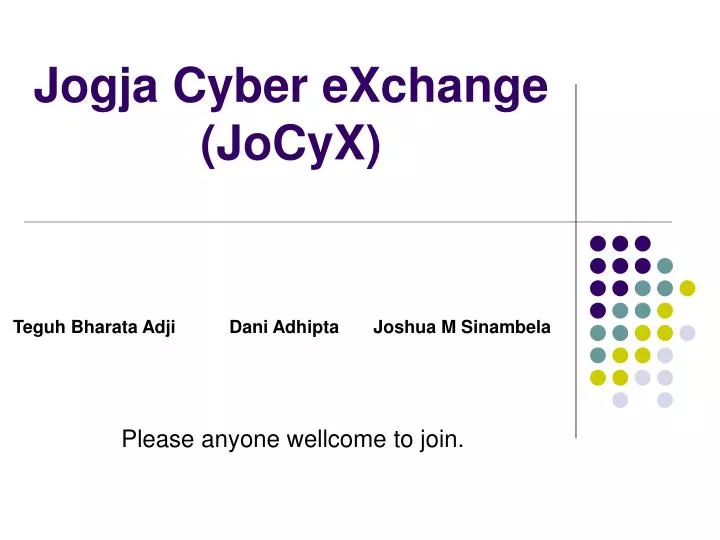 jogja cyber exchange jocyx