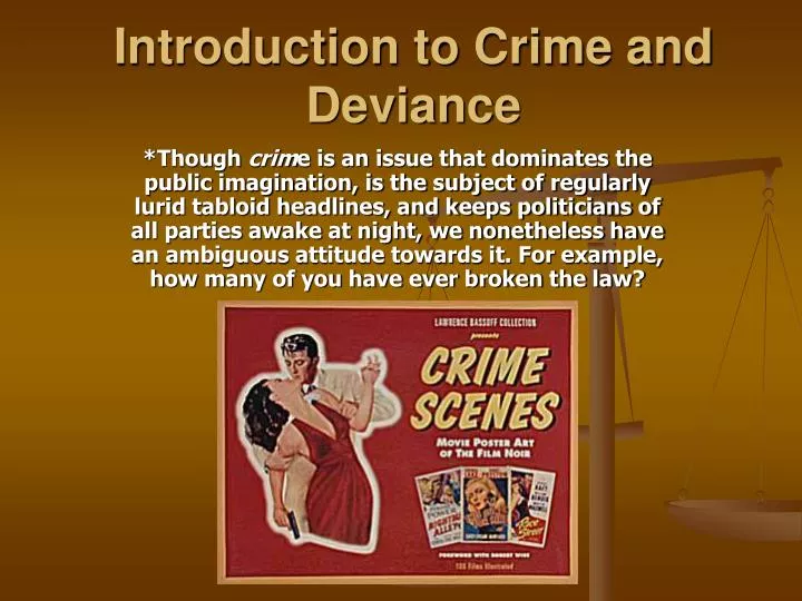 introduction to crime and deviance