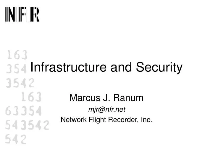 infrastructure and security